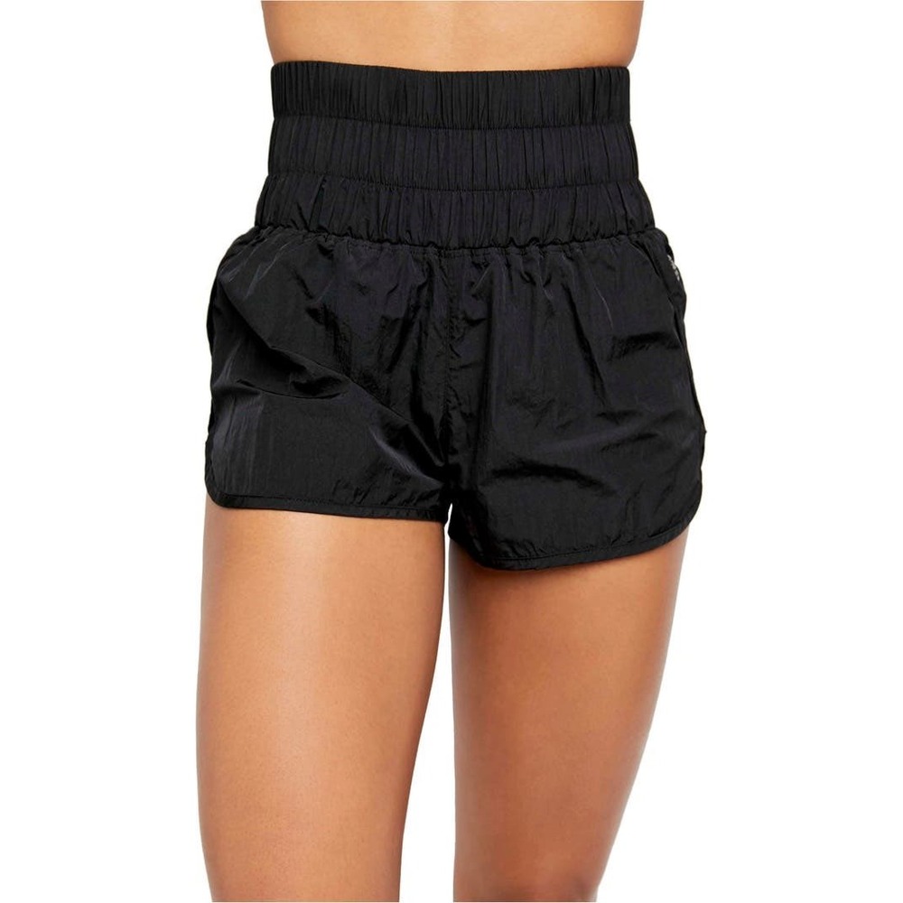 Free People‎ FP Movement The Way Home Shorts Black High Waist Running Small